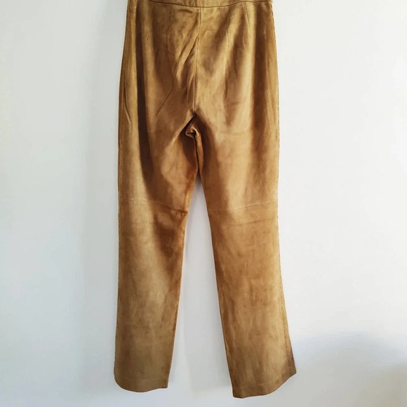 - Real Clothes Leather Pants / Saks Fifth Avenue / Camel / Size 6 - Picture 7 of 7